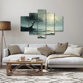 Tablou - pictură în ulei de un copac cu oceanul (150x105 cm)
