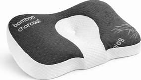 CERVI-SAN DUO, pernă ortopedică cervicală, din spumă cu memorie, două înălțimi, Alb/Gri