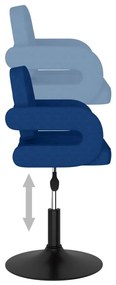 Scaun de bar, albastru, material textil 1, Albastru
