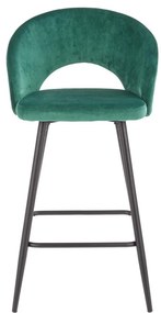 Scaun de bar H96 velvet verde