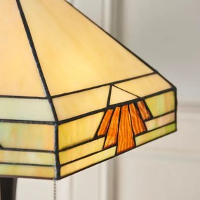 Endon 64286 - Lampă de masă Tiffany NEVADA, 2xE27/60W/230V, Ø 40 cm