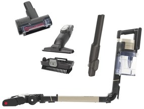 Aspirator vertical Shark Stratos True Pet Flexology IZ400EUT, 309W, 0.7L, 60 min autonomie, Clean Sense IQ, Pet Pro, LED, Powerfins, Gri inchis/Crem