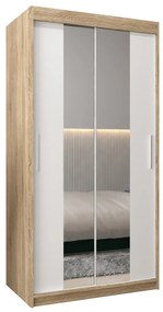 Dulap de haine 100 cm Toki 1 (stejar sonoma + alb mat). 1064884