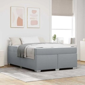 vidaXL Cadru de pat Altele Gri deschis 160 x 200 cm țesătură
