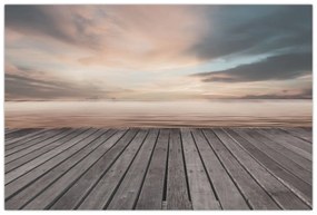 Tablou - Pier la apus de soare (90x60 cm)