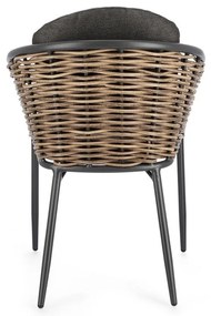 Scaun de grădină gri din metal Maribela – Bizzotto