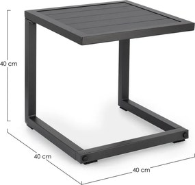 Măsuță de grădină din aluminiu 40x40 cm Hilde – Bizzotto