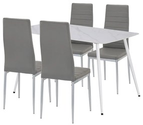 Renton 4+1 set de sufragerie gri-gri