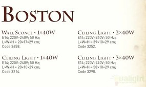 Aplica de perete rustica fabricata manual din lemn Boston 3658