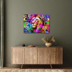 Tablou - 3D imaginea leului (70x50 cm)