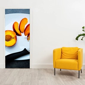 Fototapet pentru ușă - Piersică (95x205cm)
