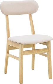 Scaun Bucatarie/Dining Gobliss Din Lemn De Arbore De Cauciuc Finisaj Natur