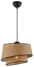 Lampă suspendată pe cablu BARETTE 1xE27/60W/230V maro/negru