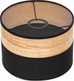 Pendul cu cablu ALBA 1xE27/15W/230V, Ø 20 cm, negru/maro