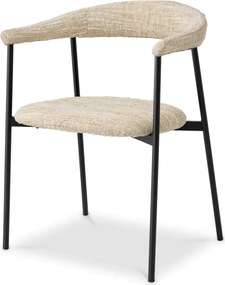 Set de 2 scaune design LUX Julio, Boucle sonata cream