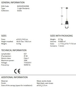 Pendul design moderm Gisela