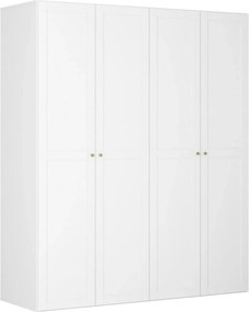 Dressing FLEX, alb, PAL, cu 4 usi, 200x66x240 cm