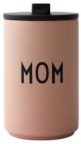 Cană de voiaj termică roz Design Letters Mom, 350 ml