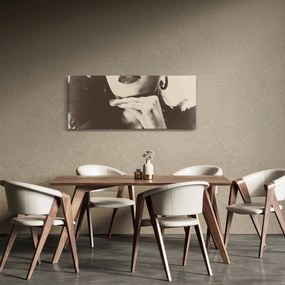 Tablou - Vintage, poza unei femei (120x50 cm)