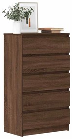 vidaXL Dulap cu sertar, stejar maro, 60x36x103 cm, lemn prelucrat