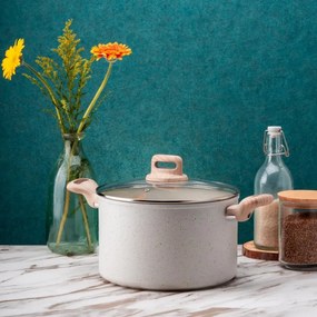 Cratita Voltz Nice OV54418E20D, 20x10, 5 cm, 3, 2 l, Acoperire antiaderenta, Inductie, Cream