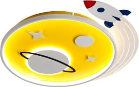 Brilagi -LED Plafonieră pentru copii STARSHIP LED/64W/230V 3000/4500/6000K galbenă