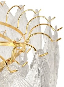 Lustra suspendata metal auriu si sticla SCARLETT 80