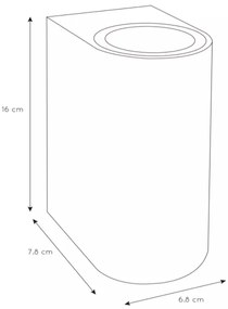 Aplică de exterior ZARO 2xGU10/35W/230V IP44 neagră Lucide 69801/02/30