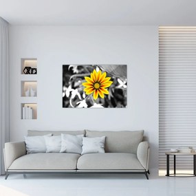 Tablou cu floare galbenă (90x60 cm)