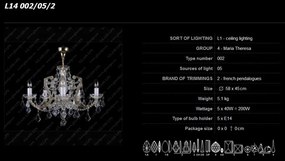 Lustra Maria Theresa cristal Bohemia L14 002/05/2