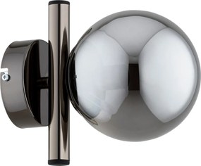 Aplica de perete ERAL 1xE14/10W/230V crom lucios/negru/fumuriu