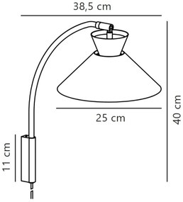 Lampă de perete Nordlux DIAL 1xE27/40W/230V negru