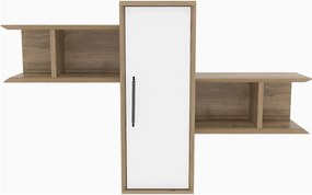 Raft OLIDA, nuc/alb, PAL melaminat, 119x35x52 cm