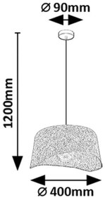 Lustra suspendata din material ecologic Farelia