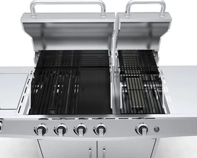Grătar pe gaz din inox cu arzător lateral+INFRA Avenberg LINCOLN