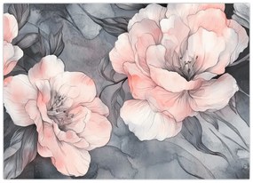 Tablou - Schiță de flori (70x50 cm)