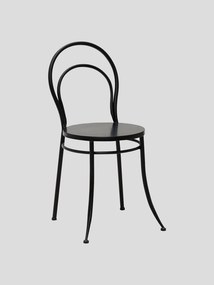 Scaun exterior negru din metal Curbis