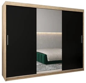 Dulap de haine 250 cm Toki 1 (stejar sonoma + negru mat). 1064955