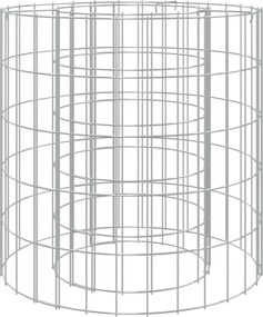 vidaXL Vatră de foc din gabion Ø 50 cm fier galvanizat