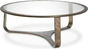 Masuta de cafea LUX din Aluminiu, Sticla, Cambronne 102cm