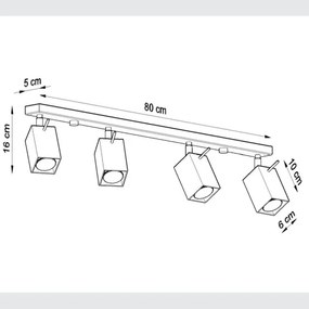 Lampă spot MERIDA 4xGU10/40W/230V alb