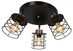 Plafonieră neagră din metal Glob – Candellux Lighting