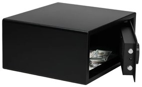 Seif electronic Adler AD 1045, 200x420x370 mm, 14 l, Blocare după 4 încercări greșite, Avertizare baterie descărcată, Negru