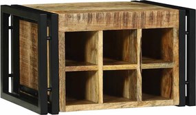 vidaXL Raft pentru vin 2 pcs 46 x 35 x 27,5 cm Lemn de mango solid