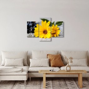 Tablou cu floare galbenă (90x60 cm)