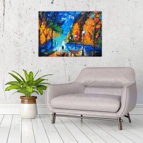 Tablou - Îndrăgostiții, Pointilism (70x50 cm)