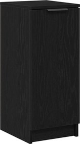 vidaXL Dulap pentru pantofi cu raft Stejar Negru 29,5 x 35 x 70 cm