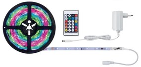 Bandă dimabilă LED RGB/10W Paulmann 70513 SIMPLED 5m 230V + telecomandă