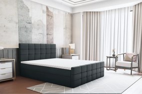 Pat boxspring, 140x200, gri, BEST