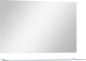 vidaXL Oglindă de perete cu raft, 100 x 60 cm, sticlă securizată